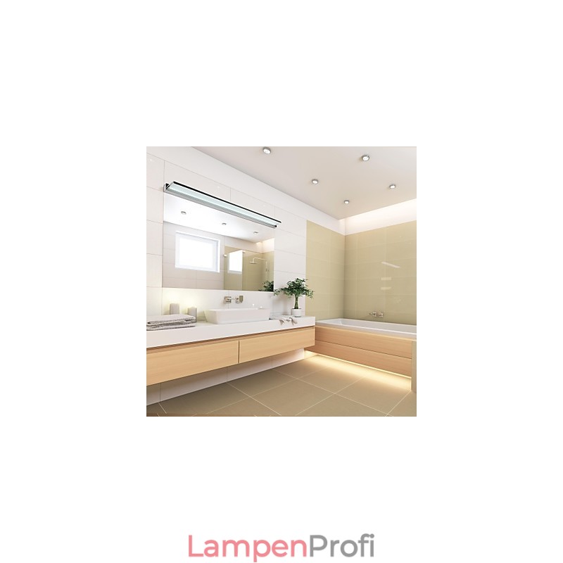 Spiegellampe Edelstahl und Acryl