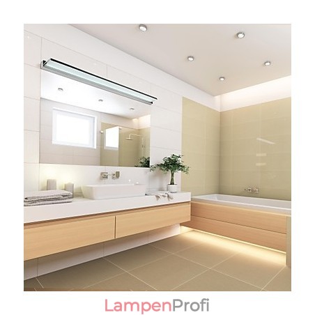 Spiegellampe Edelstahl und Acryl