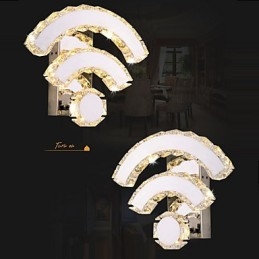 WIFI Kristall Wandleuchten Kristall Moderne Zeitgenössische Bett Wohnzimmer Hotel