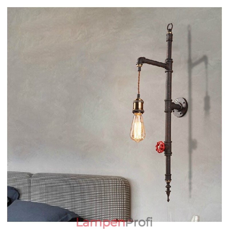 Die Rohrwand der ländlichen kreativen Retro-Raketenwandlampe