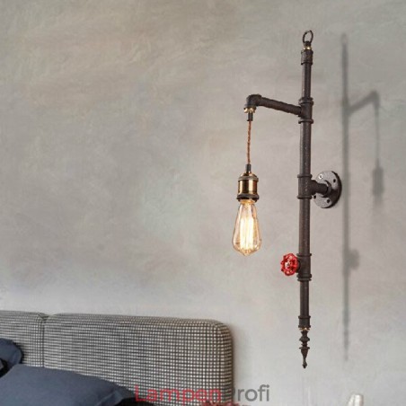 Die Rohrwand der ländlichen kreativen Retro-Raketenwandlampe Die Rohrwand der ländlichen kreativen Retro-Raketenwandlampe