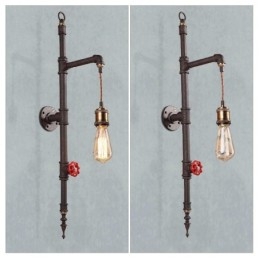 Die Rohrwand der ländlichen kreativen Retro-Raketenwandlampe