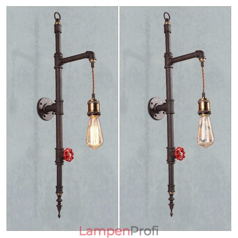 Die Rohrwand der ländlichen kreativen Retro-Raketenwandlampe