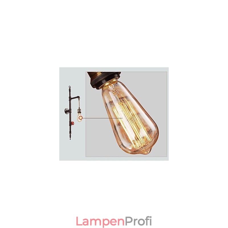 Die Rohrwand der ländlichen kreativen Retro-Raketenwandlampe