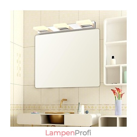 Spiegellampe Edelstahl und Acryl