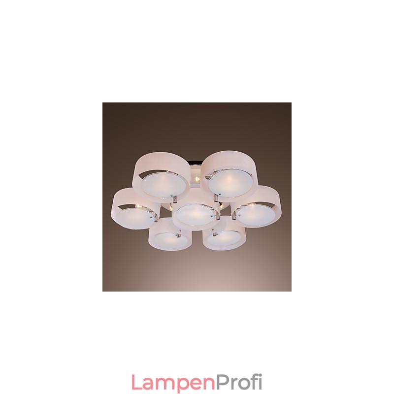 Moderne zeitgenössische Chrom Metall Kronleuchter Unterputz