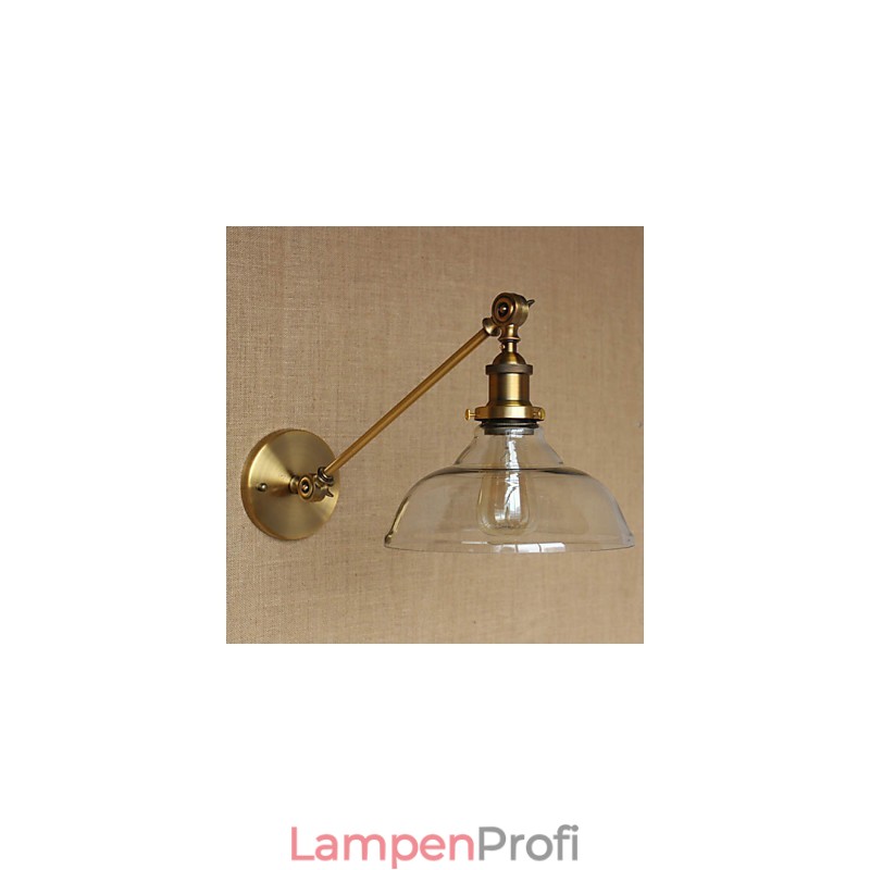 Die Eisen Glas Bronze Messing Arm Stil Retro Kreative Amerikanischen Land Halle Schlafzimmer Wand Lampe