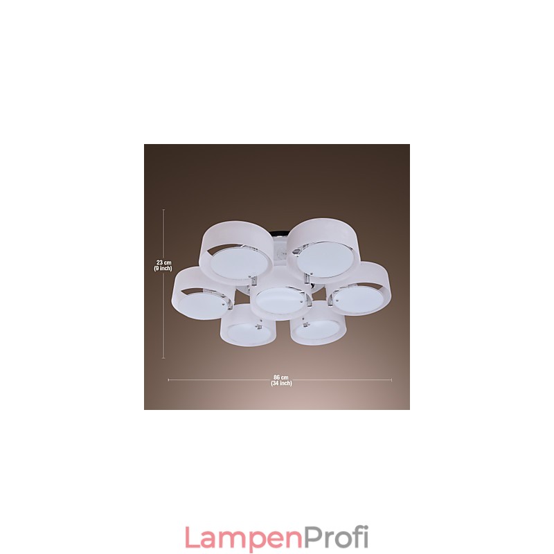 Moderne zeitgenössische Chrom Metall Kronleuchter Unterputz