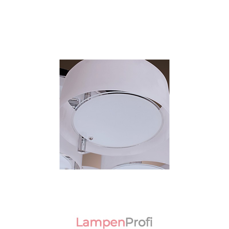 Moderne zeitgenössische Chrom Metall Kronleuchter Unterputz