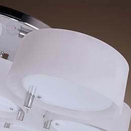 Moderne zeitgenössische Chrom Metall Kronleuchter Unterputz