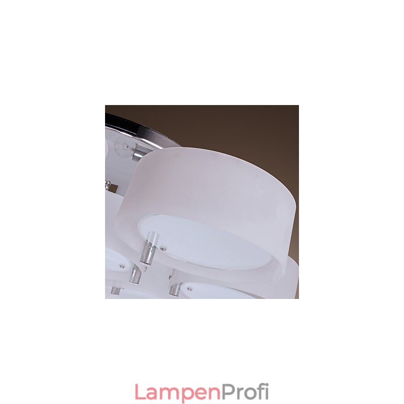 Moderne zeitgenössische Chrom Metall Kronleuchter Unterputz