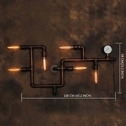 Wandleuchte Wandleuchter 6 Lichter Bronze Finish Industriellen Stil Rustikal Lodge Metall