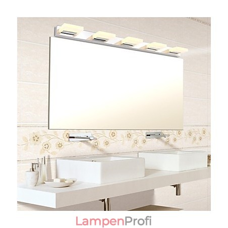 Spiegellampe Edelstahl und Acryl