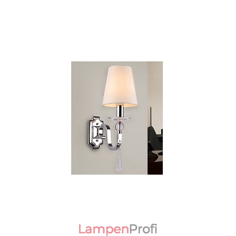 Warmweiße Wandleuchte mit Kristalltropfen