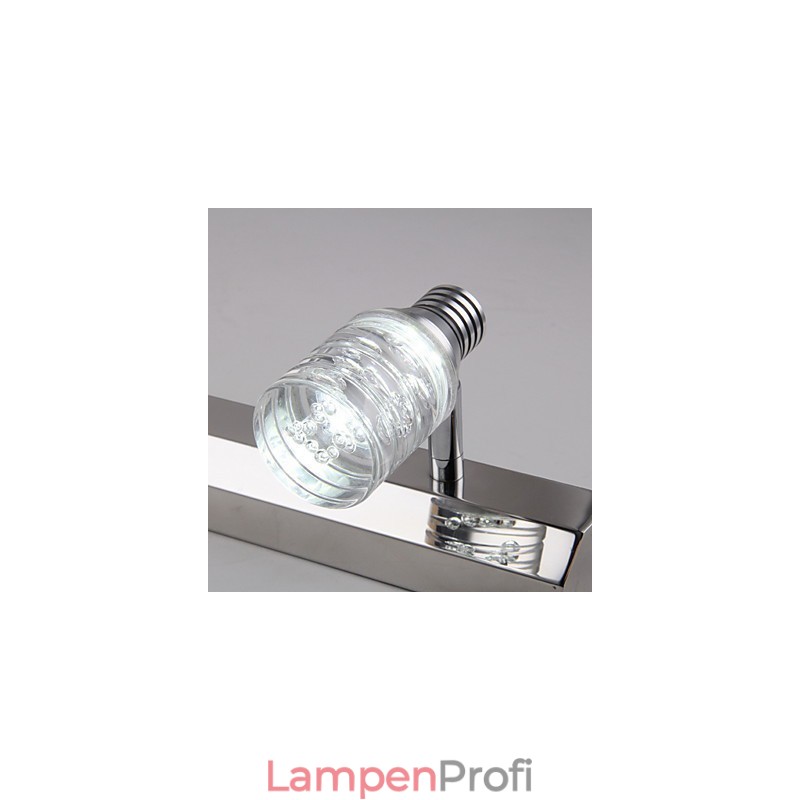 Moderne Wandleuchte mit Glasblasenschirm im Spiegelfrontstil