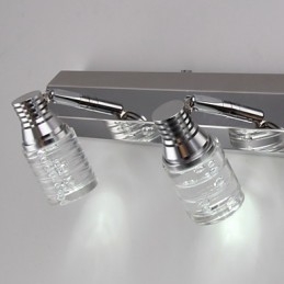 Moderne Wandleuchte mit Glasblasenschirm im Spiegelfrontstil