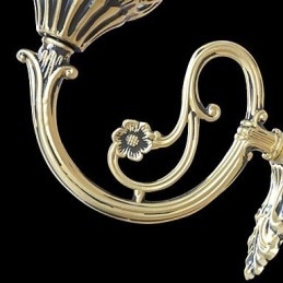 Bronze Wandleuchter Lichter Moiré Glas Europäischen Retro Klassische 220V