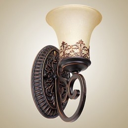 Vintage Wandlampen 1 Licht mit Harzmaterial Glasschirm Schlafzimmer Wohnzimmer Flur Lichter