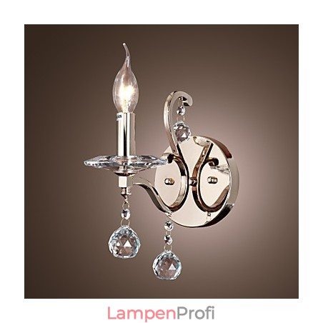 Kristallkerzen-Wandleuchten, modernes zeitgenössisches Metall