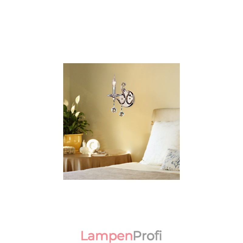 Kristallkerzen-Wandleuchten, modernes zeitgenössisches Metall