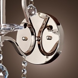 Kristallkerzen-Wandleuchten, modernes zeitgenössisches Metall