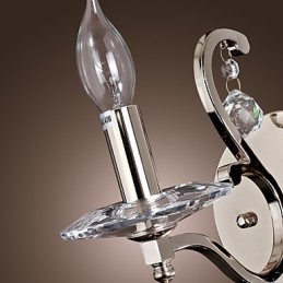 Kristallkerzen-Wandleuchten, modernes zeitgenössisches Metall