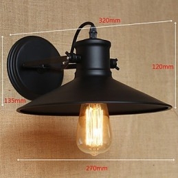 Retro Moderne Kreative Industrielle Wind Schwarz Farbe Shop Lager Bar Cafe Hotel Eisen Wand Lampe