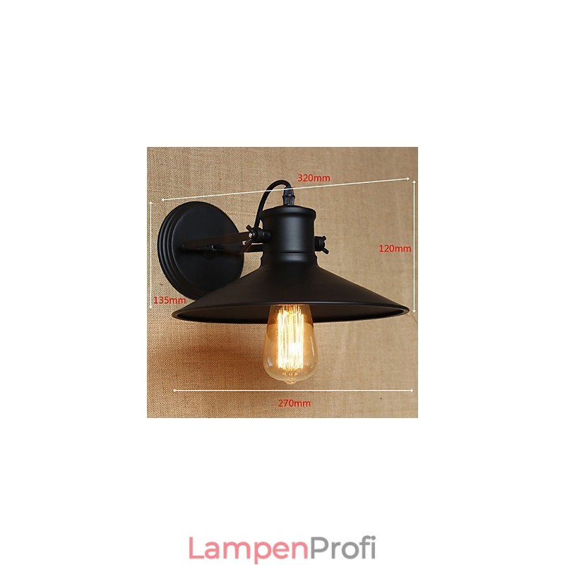 Retro Moderne Kreative Industrielle Wind Schwarz Farbe Shop Lager Bar Cafe Hotel Eisen Wand Lampe