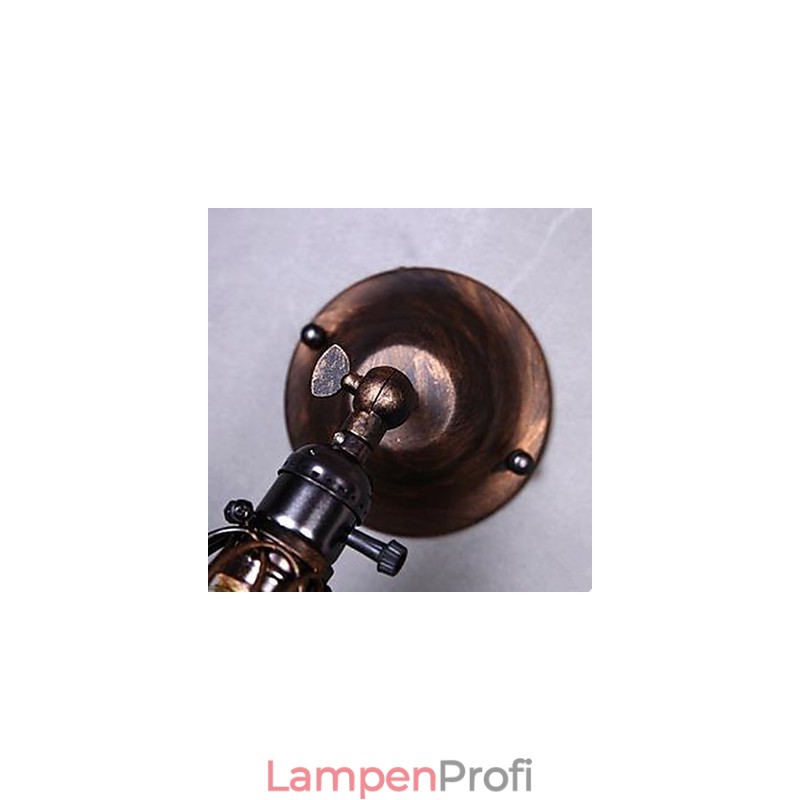 Kleine Käfig-Wandlampe im Industriestil, die alte Wege der Flurlampen und -laternen wiederherstellt