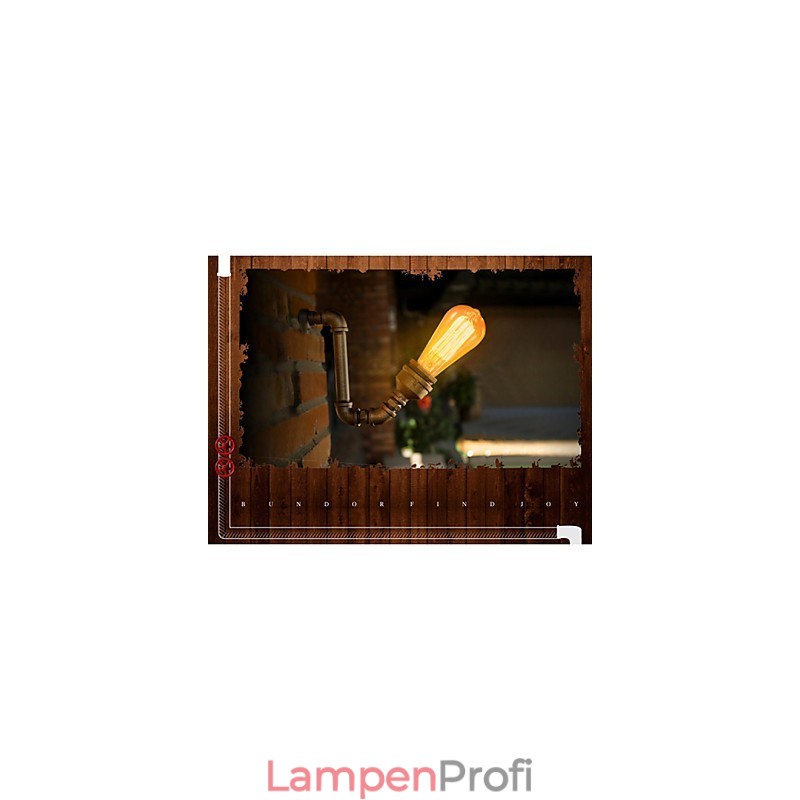 American Village Loft Industrielle Edison-Stil Vintage Wandleuchte Lampe Retro Wasserrohrlampe Wandleuchte