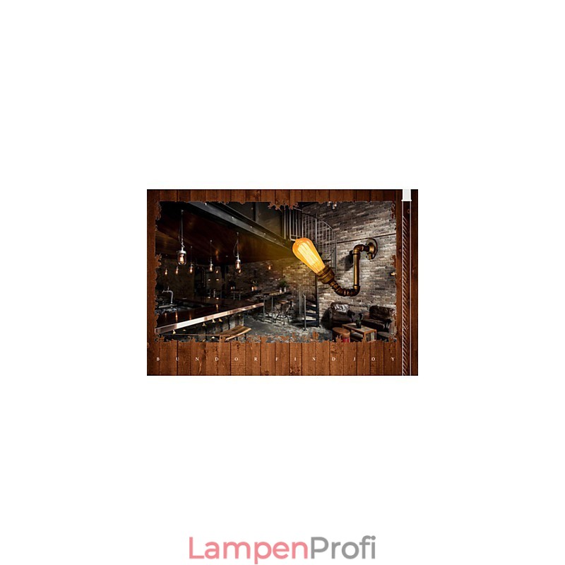 American Village Loft Industrielle Edison-Stil Vintage Wandleuchte Lampe Retro Wasserrohrlampe Wandleuchte