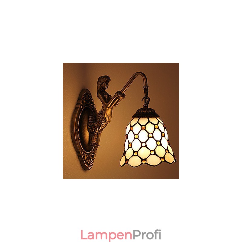 Europäische vertraglich ländliche kreative Schmiedeeisen Wandleuchte Glas Lichter