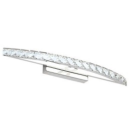 Spiegellampe aus Edelstahl und Kristall