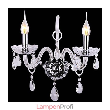 Moderne Kristall-Wandleuchten mit 2 Lichtern in Kerzenfunktion Moderne Kristall-Wandleuchten mit 2 Lichtern in Kerzenfunktion
