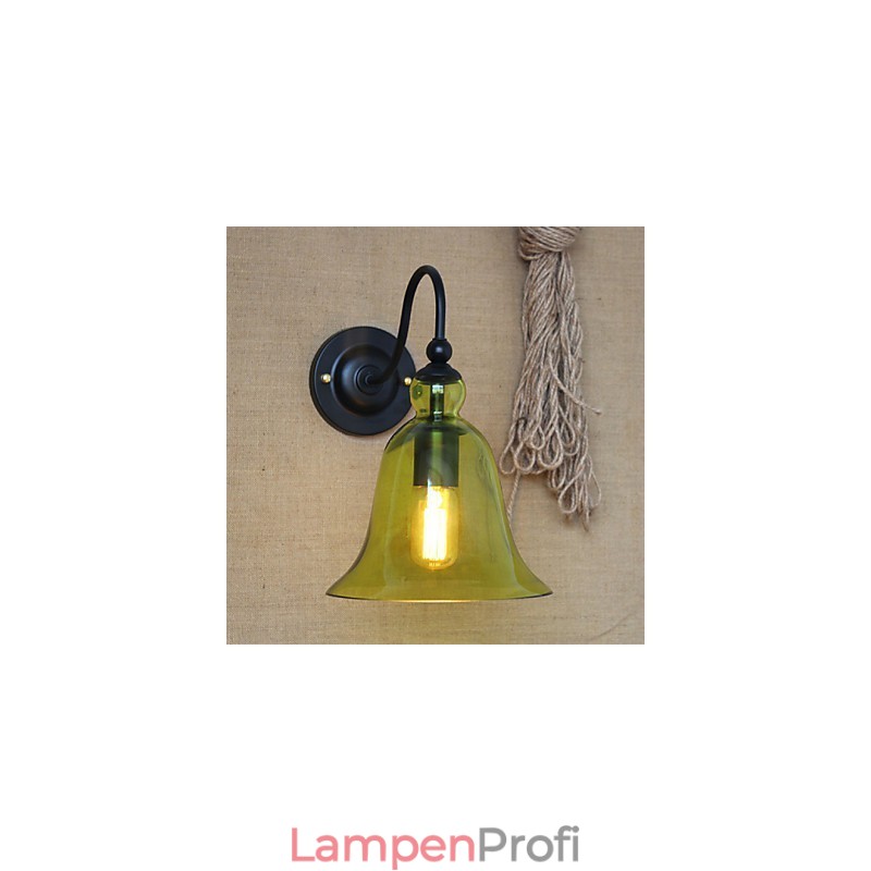 Amerikanischen Ländlichen Landschaft Minimalistischen Blau Glas Dekorative Wand Lampe Wohnzimmer Flur