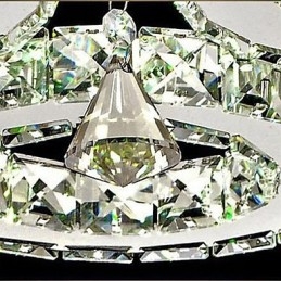 Kristall Unterputz 3 Lichter Moderne Transparent Galvanik Edelstahl
