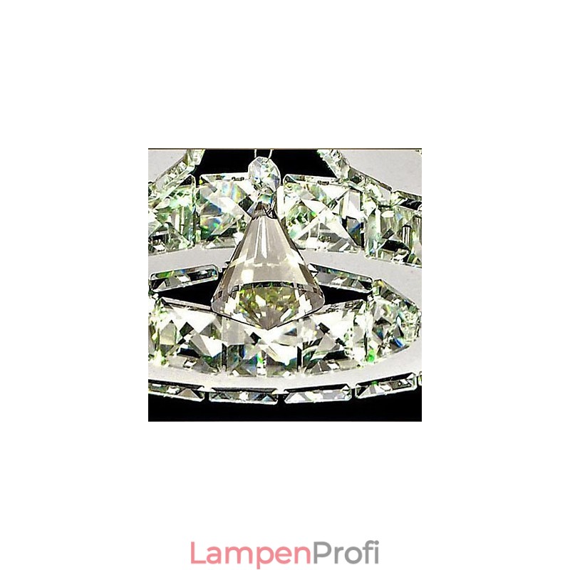 Kristall Unterputz 3 Lichter Moderne Transparent Galvanik Edelstahl