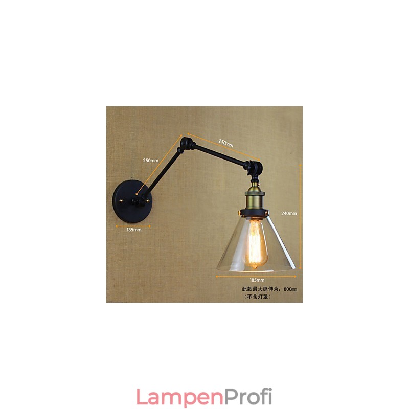 Mittelmeer Dorf Retro Pastoralen Glas Dekorative Wandleuchte Kleidung Shop Restaurant Kaffee