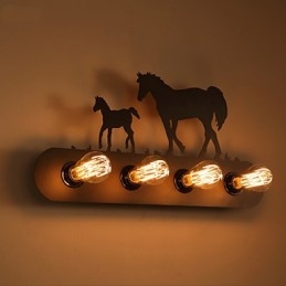 Amerikanischen Dorf Pastoralen LOFT Stil Schlafzimmer Gang Eisen Retro Wild Horse Wand Lampen Kostenloser Versand