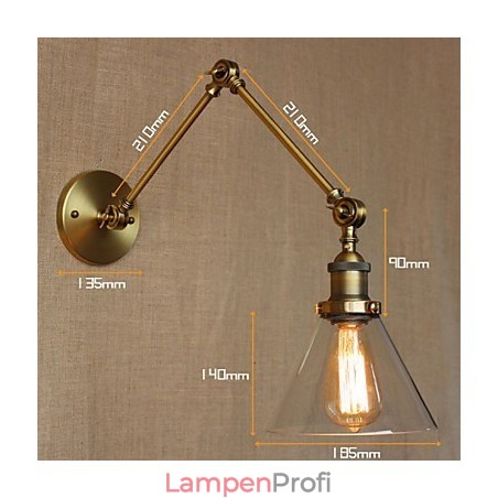 Industriellen Stil Retro Vintage Läden Schlafzimmer Moderne Kirche Halle Dekoriert Bronze Wandleuchte