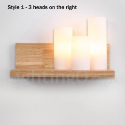 Mini-Stil Wandleuchten mit Glasschirmen Moderne zeitgenössische Holz Bambus Wandleuchte