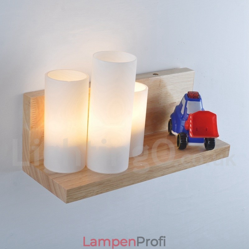Mini-Stil Wandleuchten mit Glasschirmen Moderne zeitgenössische Holz Bambus Wandleuchte
