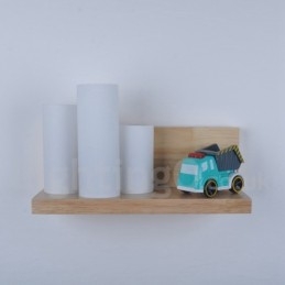 Mini-Stil Wandleuchten mit Glasschirmen Moderne zeitgenössische Holz Bambus Wandleuchte