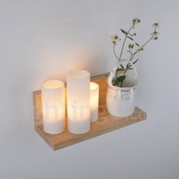 Mini-Stil Wandleuchten mit Glasschirmen Moderne zeitgenössische Holz Bambus Wandleuchte