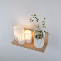 Mini-Stil Wandleuchten mit Glasschirmen Moderne zeitgenössische Holz Bambus Wandleuchte