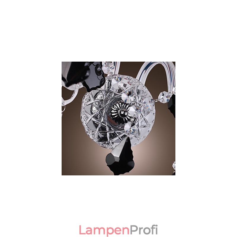 Crystal Wall Light with 2 Lights in Fabric Shade