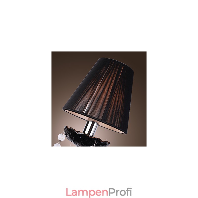Crystal Wall Light with 2 Lights in Fabric Shade