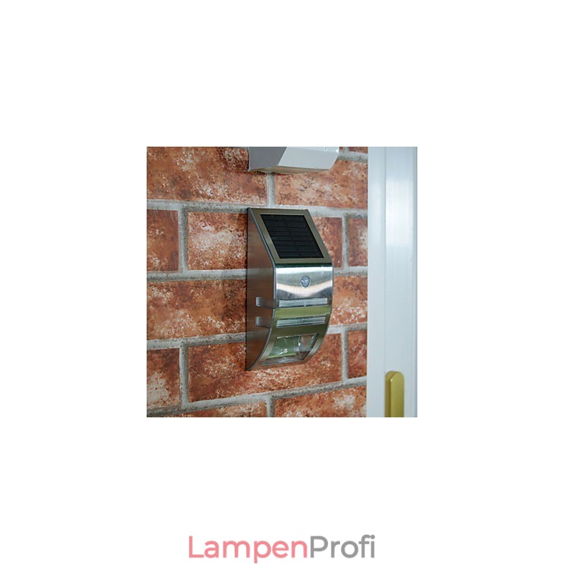 Solar-Wandleuchte in Weiß mit PIR-Bewegungssensor
