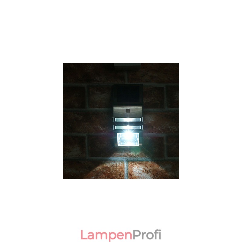 Solar-Wandleuchte in Weiß mit PIR-Bewegungssensor