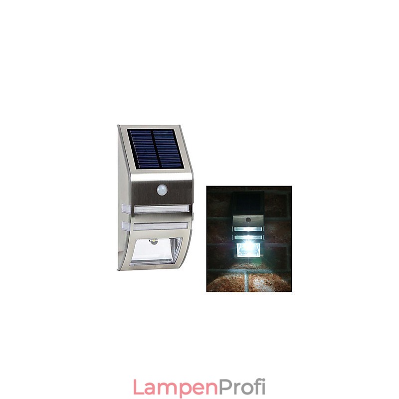 Solar-Wandleuchte in Weiß mit PIR-Bewegungssensor